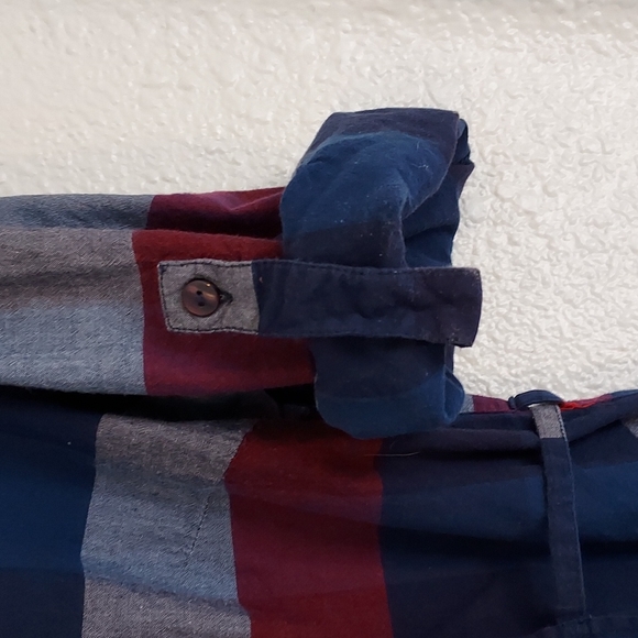 Women's top size 16 tunic length, blues and burgundy - Picture 3 of 6